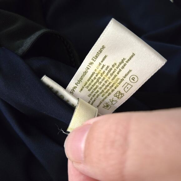 Heidi Klein Body Wrap Navy One Piece Swimsuit Size M - Picture 14 of 14